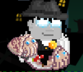 A player wearing a Riding Cuttlefish and a Cuttlefish Leash