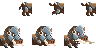 The sprites of Battle Boar.