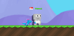 A GIF of a player equipped with a Friendship Dragon Claw
