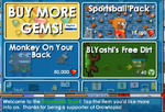 The Sportsball Pack, Monkey On Your Back, and BLYoshi's Free Dirt featured in the store[3]