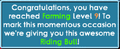 The message displayed after obtaining a Riding Bull