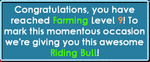 The message displayed after obtaining a Riding Bull