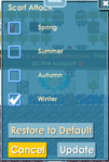 Equinox Scarf's available scarf attacks