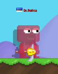 A player wearing the Giving Growaxe