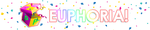 A large banner appears when the Euphoria stage has been reached. An opened Party-In-A-Box can be seen in the image.
