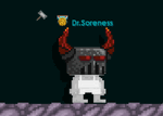 A player wearing the Corrupted Helmet