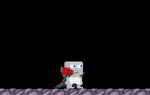 A player wearing the Rose Cape.