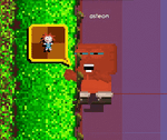 A player wearing the Mountain Boots.