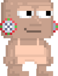 A player wearing the Dragon Fruit Slice Earrings