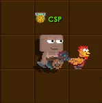 A player wearing a Chicken Plow