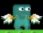 A player wearing Valkyrie's Wings.