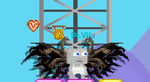 A player wearing the Ghastly Wings