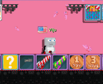 A player wearing the Vampire Cape.