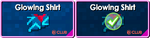 Glowing Shirt's store button (Consoles)