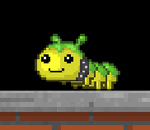 A walking Leashed Silkworm - Yellow