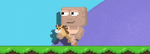 A player with the Stick Horse equipped