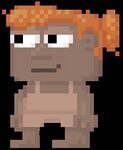 A player wearing the Ginger Hair Bun