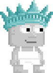 A player wearing the Crown of Enlightenment.