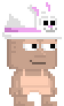 A player wearing the Bowler Bunny Hat.