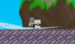A player wearing the Death's Scarf