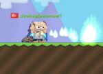 A player with an attacking Raccoon Leash