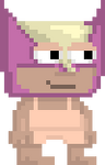 A player wearing the Crimefighter Mask - Pink.