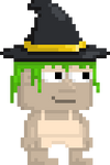 A player wearing the Witch Hat
