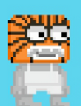 Luchador Mask - El Tigre worn by a player.