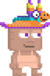 A player wearing the Lucky Pinata Hat.
