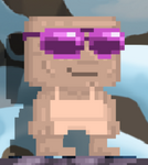 A player wearing the Synthwave Shades