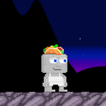 A player wearing the Taco Mohawk.