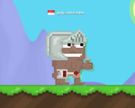 A player wearing the Muscle Suit
