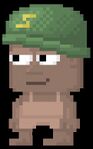 A player wearing the Zombie Defense Force Helmet