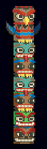 Totem Poles stacked on each other