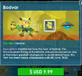Bodvar's purchase screen