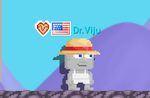 A player wearing the Distinguished Straw Hat