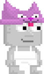A player wearing the Pink Cat As A Hat