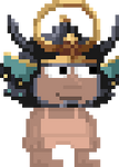 A player wearing the Yasuke's Helmet.