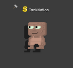 A player with the builder flag and the custom builder skin.