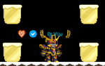 A player wearing the Royal Maverick Armor (transformed).