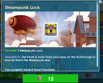 Steampunk Lock's purchase screen