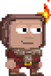 A player wearing the Toasted Villager set.