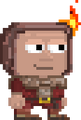 A player wearing the Toasted Villager set.