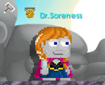 A player wearing WinterFest Royal Princess set
