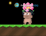 A player wearing the Artist's Hair