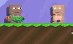 A player punching with the Cactus Cannon.