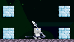 A player wearing the Dual Obsidian Spears.