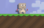 A player with the Airplane Wings equipped