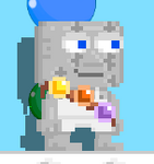 A player with the Water Balloon Bandolier equipped