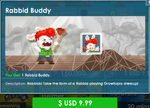 The Rabbid Buddy's purchase screen
